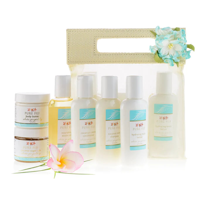 Pure Fiji - Island Therapy Bag- White Gingerlily